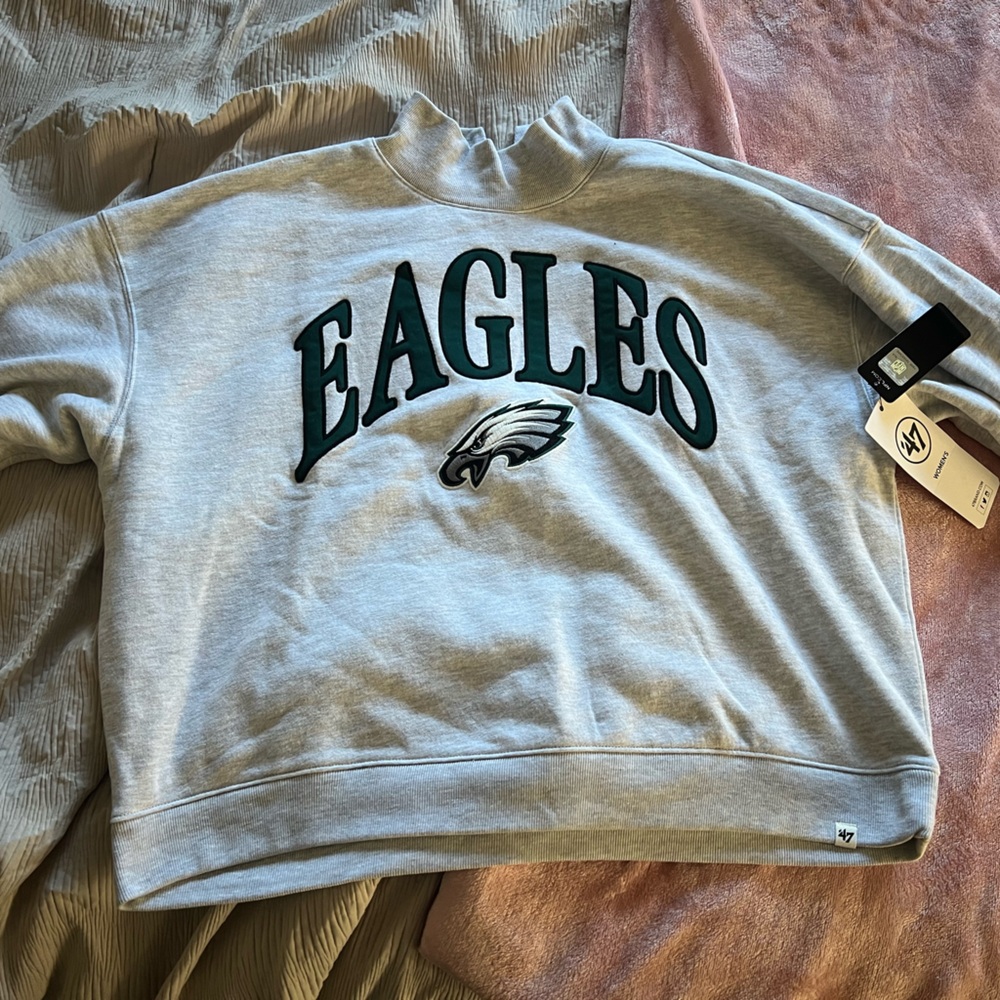 47 Brand Gray Eagles Sweatshirt